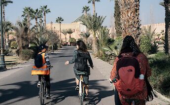 Cycling between the trees, Morocco. CC:Pikala Bikes
