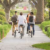 Cycling through a park, Morocco. CC:Pikala Bikes