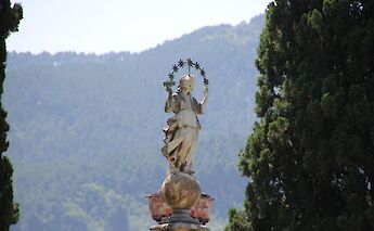 One of the sculptures at Certosa di Calci, a baroque masterpiece inhabited by Carthusian monks, Pisa. Gianni Careddu@Wikimedia Commons