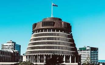 Te Whare Miere, The Beehive, Wellington's Executive Wing, Wellington, New Zealand. Sulthan Auliya@Unsplash