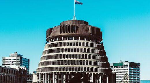 Te Whare Miere, The Beehive, Wellington's Executive Wing, Wellington, New Zealand. Sulthan Auliya@Unsplash