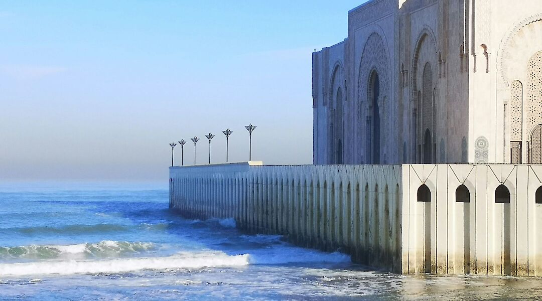 Ocean around Hassan II Mosque, Casablanca, Morocco. Getty Images@Unsplash