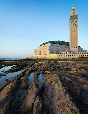 Rockpools in front of the Hassan II Mosque, Casablanca, Morocco. Getty Images@Unsplash