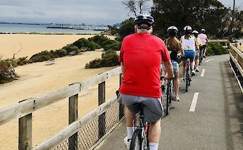 Bike path along the water, Melbourne, Australia