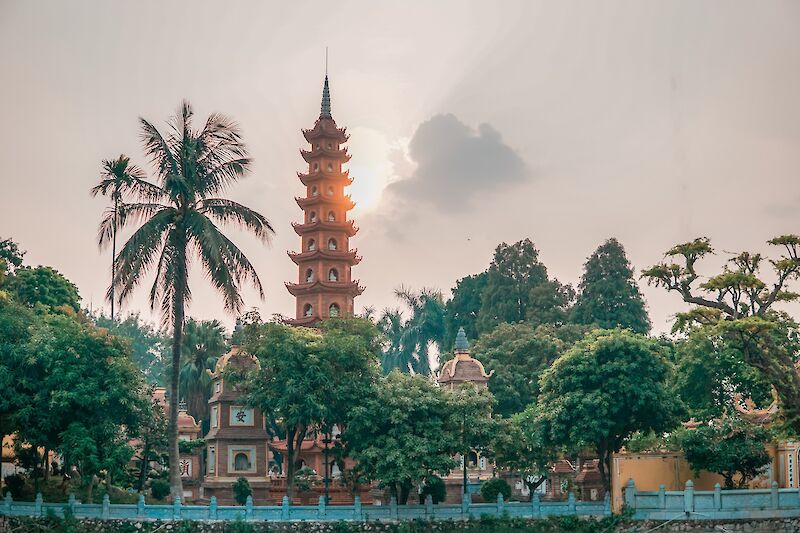Sunlight striking through the Pagoda in Hanoi, Vietnam. Anh Hoang@Unsplash