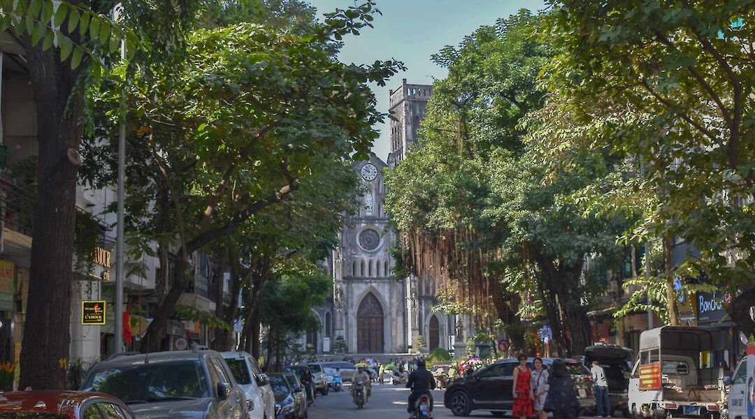 Saint Joseph's Cathedral down the street in Hanoi, Vietnam. Hyeryogn Song@Unsplash