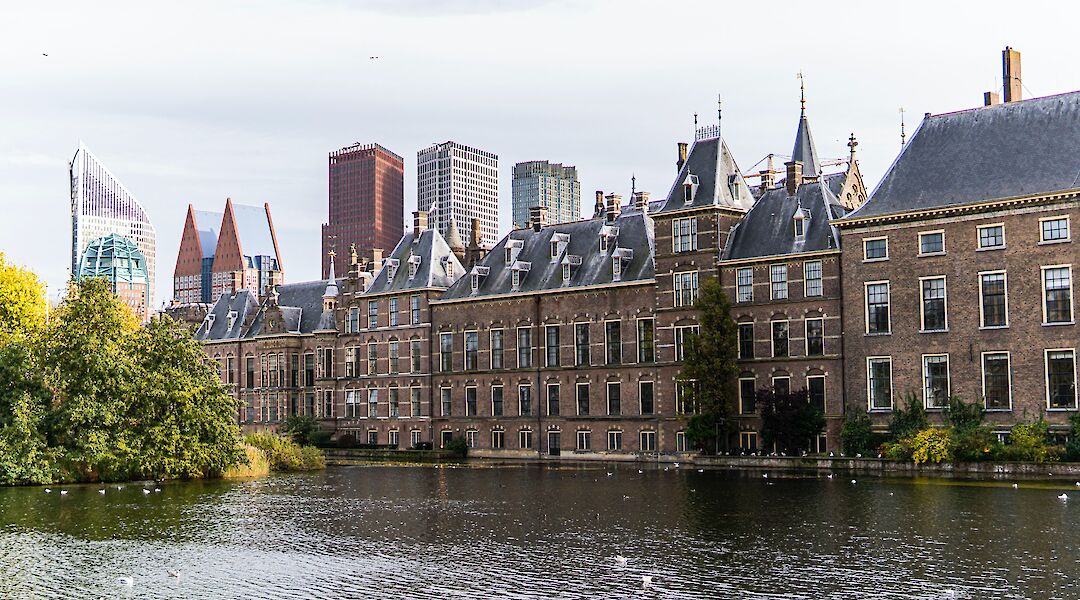 The Binnenhof Complex next to the Hofvijver lake, The Hague, Holland. Lidia Nemiroff