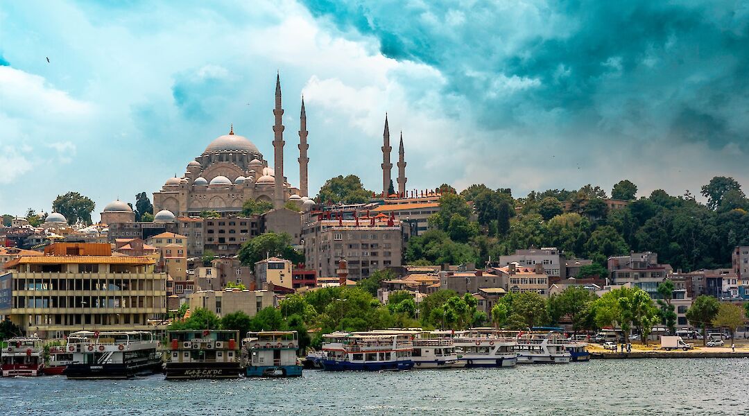 A view of the magnificent Suleymaniye Mosque from the sea, Istanbul, Turkey. Ibrahim Uzun@Unsplash