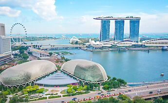 Aerial view, a display of beautiful modern architecture, Singapore, Singapore. Meric Dagli@Unsplash