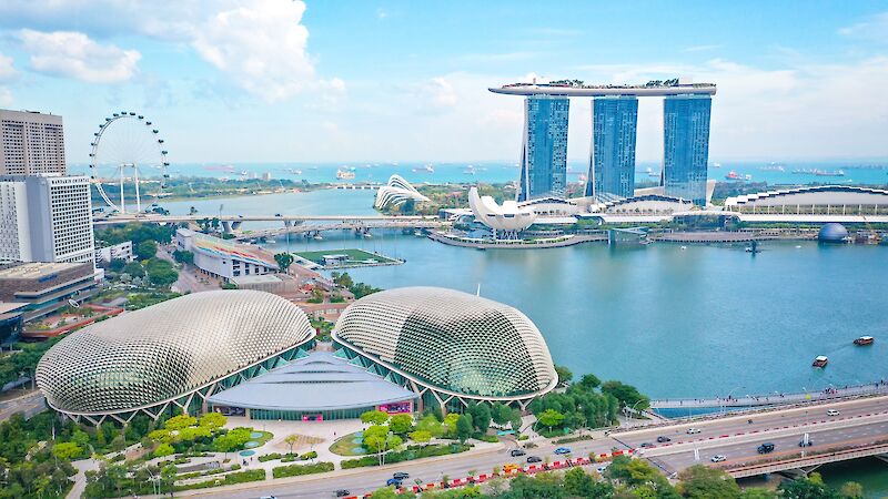 Aerial view, a display of beautiful modern architecture, Singapore, Singapore. Meric Dagli@Unsplash