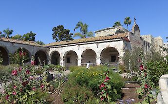 rich vegetation outside the Mission San Juan Capistrano, San Antonio, Texas, USA. CC:MPSharwood