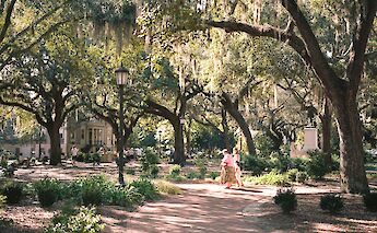 Square with live oaks, Savannah, Georgia. Benjamin Disinger@Unsplash