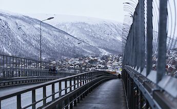 Pedestrian Pathway, on the Tromso Bridge, Tromso, Norway. Sebastian Herrmann@Unsplash