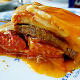 Francesinha is a traditional Portuguese sandwich with lots of meat! CC:Filipe Fortes