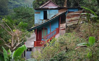 Simple blue house, Blue Mountain, Kingston, Jamaica. Midnight Believer@Flickr
