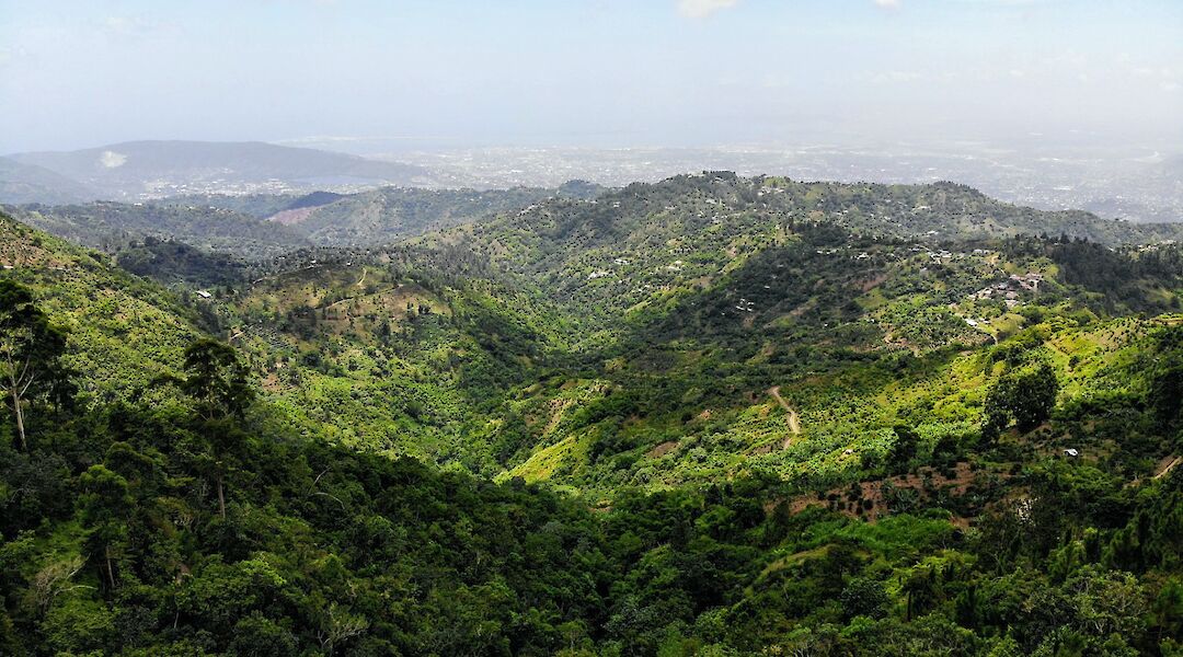 Aerial view of the mountain range of Blue Mountain, Port Antonio, Jamaica. Yves Alerie@Unsplash
