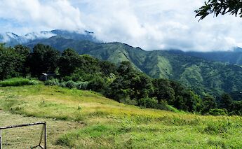 Soccer goal post on Richmond Gap, Blue Mountain, Ocho Rios, Jamaica. Nigel Burgher@Flickr