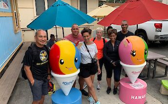 Stopping for Shaved Ice, Honolulu, Hawaii