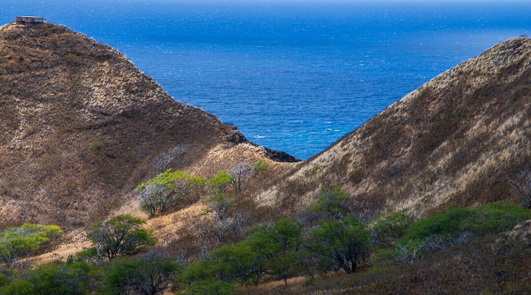 The ocean behind the Diamond Head Crater, Honolulu, Hawaii, USA. Walter Martin@Unsplash
