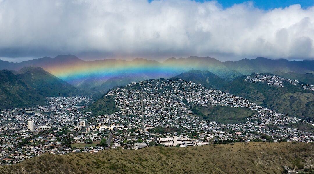 Beautiful rainbow over Honolulu, Hawaii, USA. Hendrik Cornelissen@Unsplash