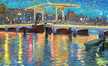 Drawbridge painting, Amsterdam. CC:Hubertine Heijermans