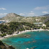 Aerial view of the beach, Anthony Quinn Bay, Greece. Michael Mayer@Flickr