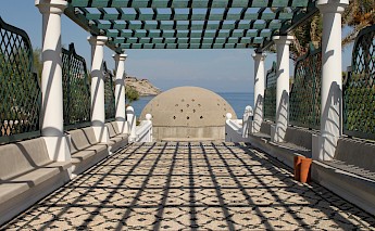 shadows and a pathway Kallithea springs, Greece, Julie Mac@wikimedia commons