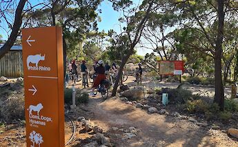 Biking through Monarto Safari Park, Australia