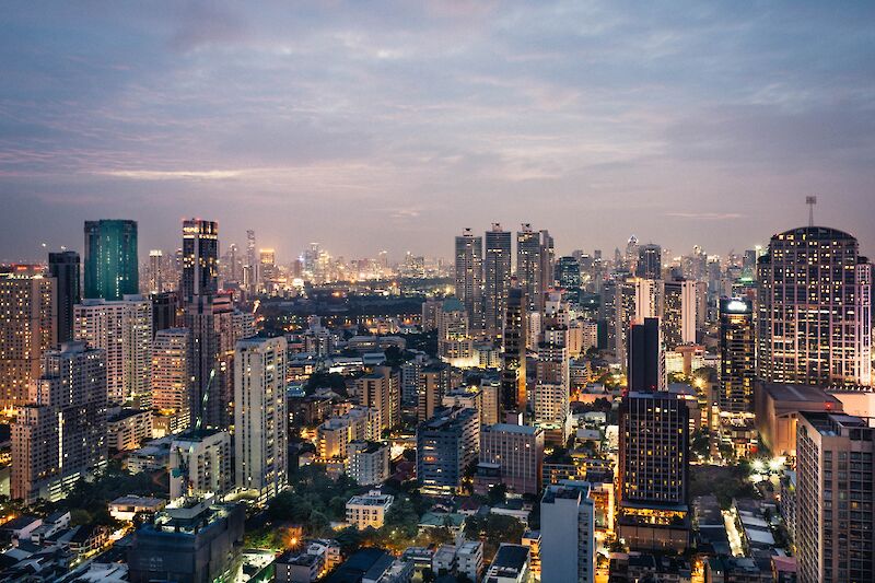Cityscape, Bangkok night lights, Bangkok Thailand. Andreas Brucker@Unsplash