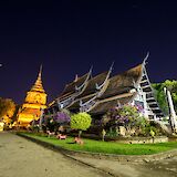Chiang Mai Silver temple at night, Chiang Mai, Thailand. Grasshopper Day Tours