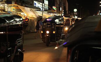 Tuk tuk on the busy night streets of Chiang Mai, Thailand. Lachlan Rennie@Unsplash