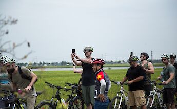 Enjoying the view of the countryside, Hoi An, Vietnam. Grasshopper Day tours