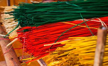 Painted straw for local weaving, Hoi An, Vietnam. Grasshopper Day Tours