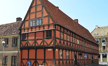 Half-timbered houses in Helsingborg, Sweden. CC:Jsdo1980