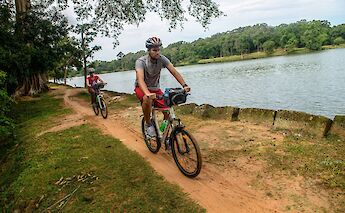 Sunrise biking around the Angkor Temples, SIem Reap, Cambodia. Grasshopper Bike Tours