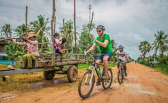 Greeted with smiles by the locals, Siem Reap, Cambodia. Grasshopper Day Tours