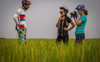 Pausing for a pose, Siem Reap, Cambodia. Grasshopper Day Tours