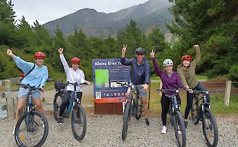 Beginning of Hawea River Trail, New Zealand.