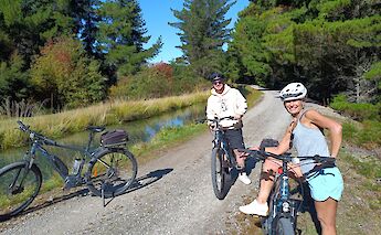 Rest stop on Hawea Trail, New Zealand.