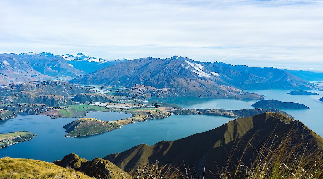 View of Wanaka from Roys Peak, Wanaka, New Zealand. Vincent Branciforti@Unsplash