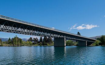 Looking up at the bridge, Lake Dunstan, New Zealand. Katelyn Greer@Unsplash