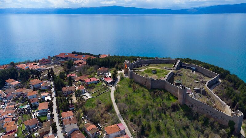 Bird's eye view of Ohrid, Northern Macedonia, Albania. Slavcho Malezanov@Unsplash
