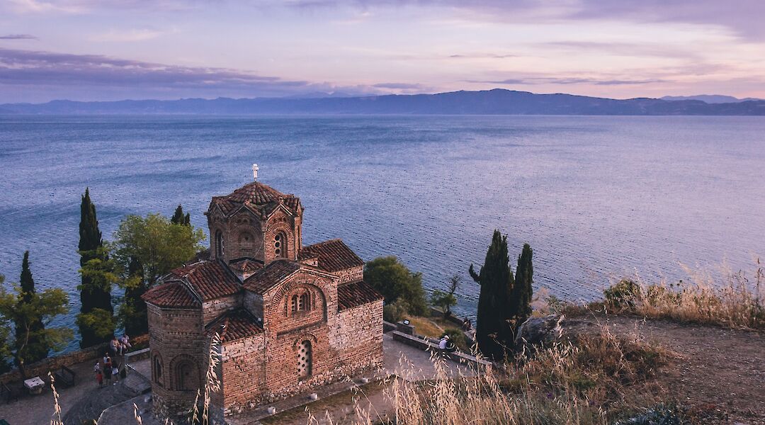 Old church over lake Ohrid, Tirana, Albania. Kristijan Arsov@Unsplash