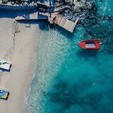 Drone shot, Ionic Coastline, Tirana Albania. Polina Rytova@Unsplash