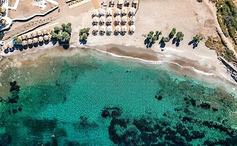 Beach on Kythnos from above, Greece. Alex Nicolopoulos@Unsplash