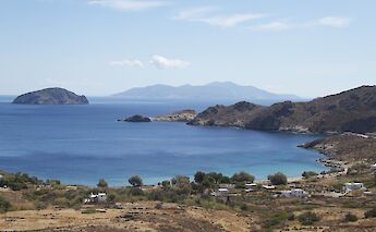 Panoramic island landscapes on the ride back to Livadi. -toIH
