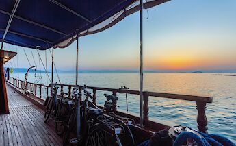 Evening views from the boat after a day of cycling. -toIH