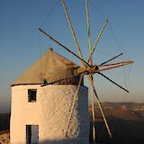 Traditional white windmill. -to IH