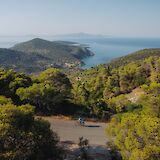 Scenic Peloponnesian landscapes along the coastal cycling route. -toIH