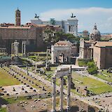 Tourists flocking the Roman Forum, Rome, Italy. Nicole Reyes@Unsplash